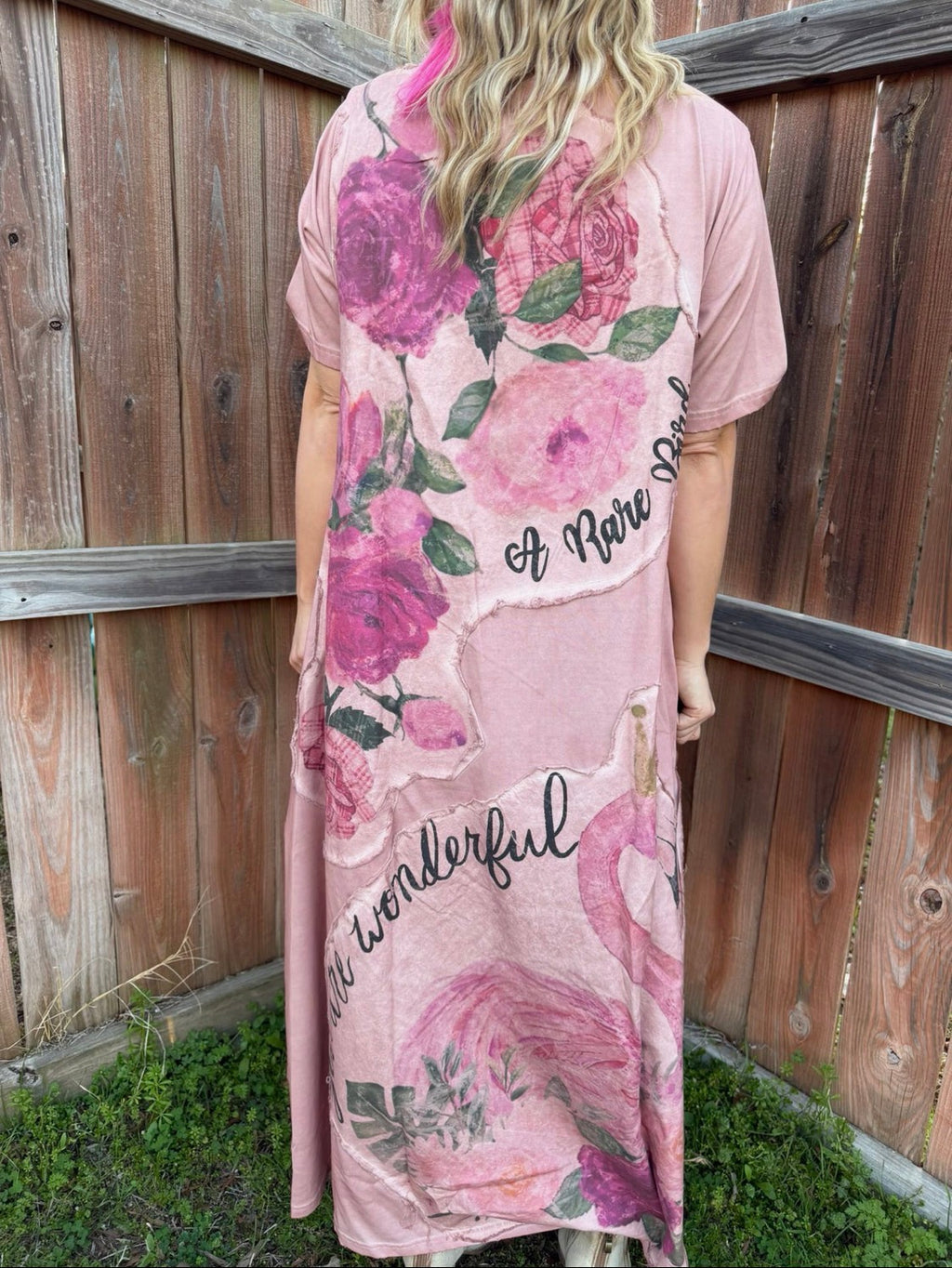 Flamingo T-shirt dress